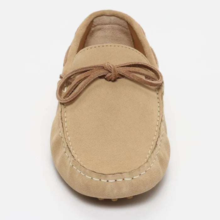 CORNWALL mocassins à lacets beige et camel