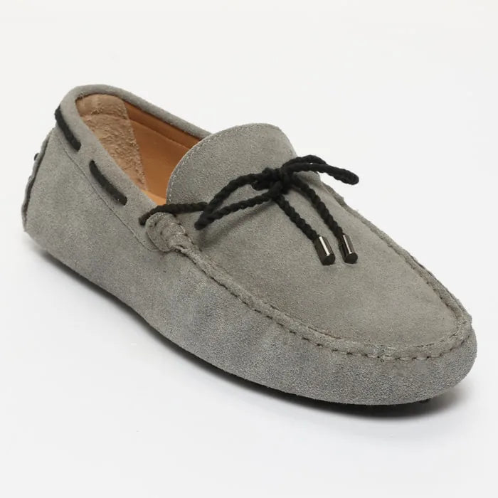 YORK mocassins à lacets gris foncé