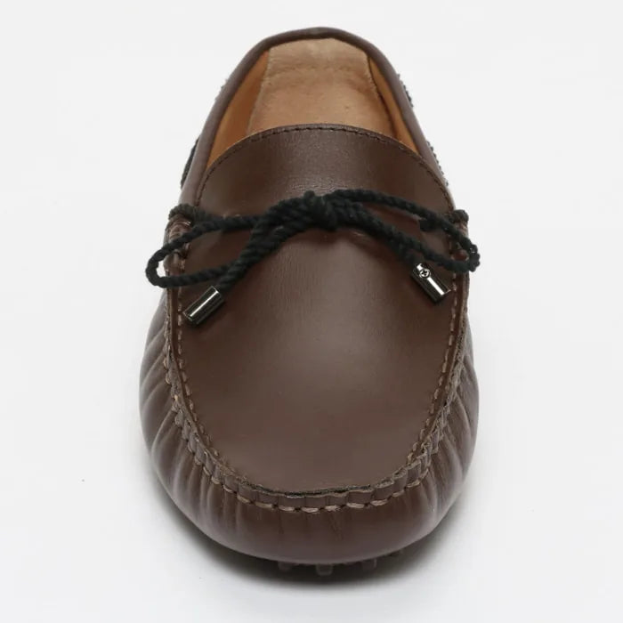 YORK mocassins à lacets chocolat