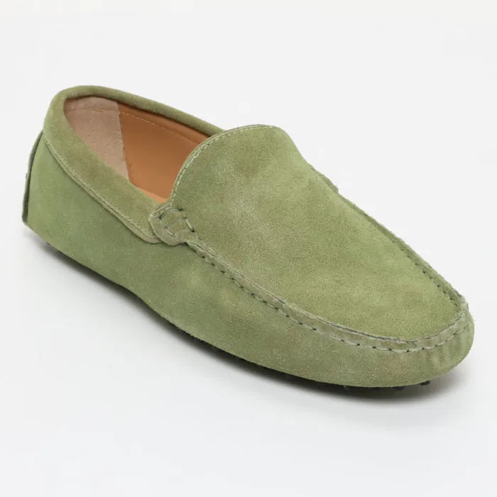 HUBERT mocassins classiques vert clair