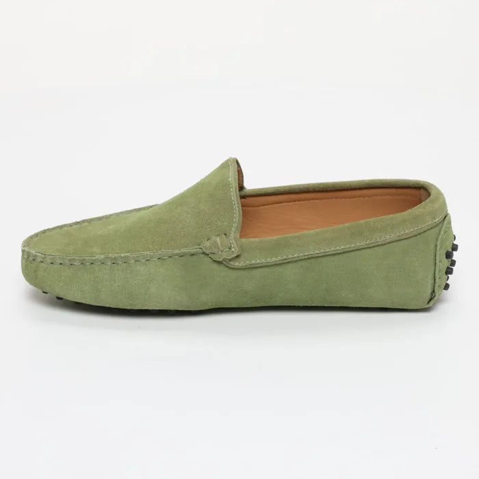 HUBERT mocassins classiques vert clair
