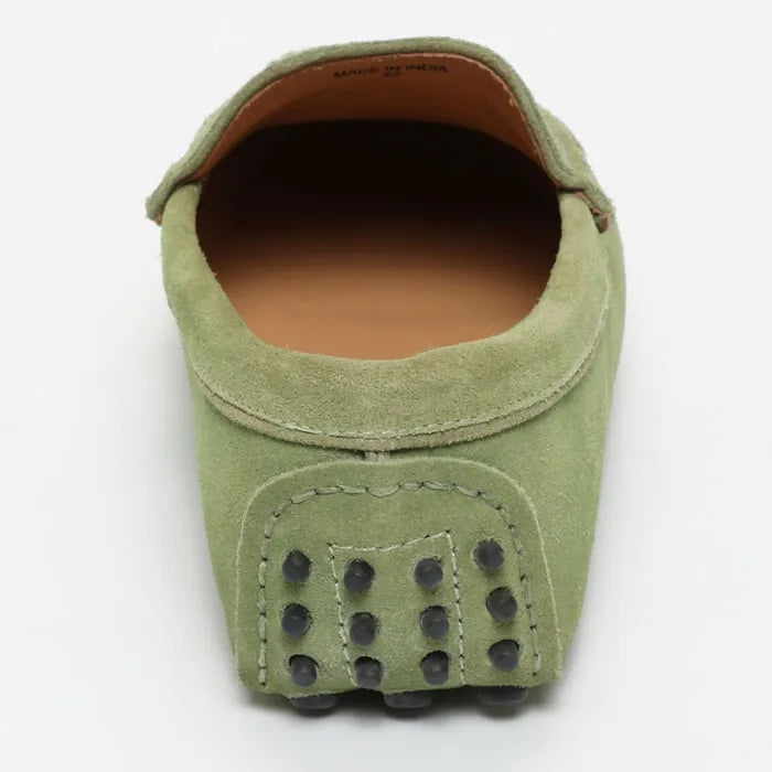 HUBERT mocassins classiques vert clair
