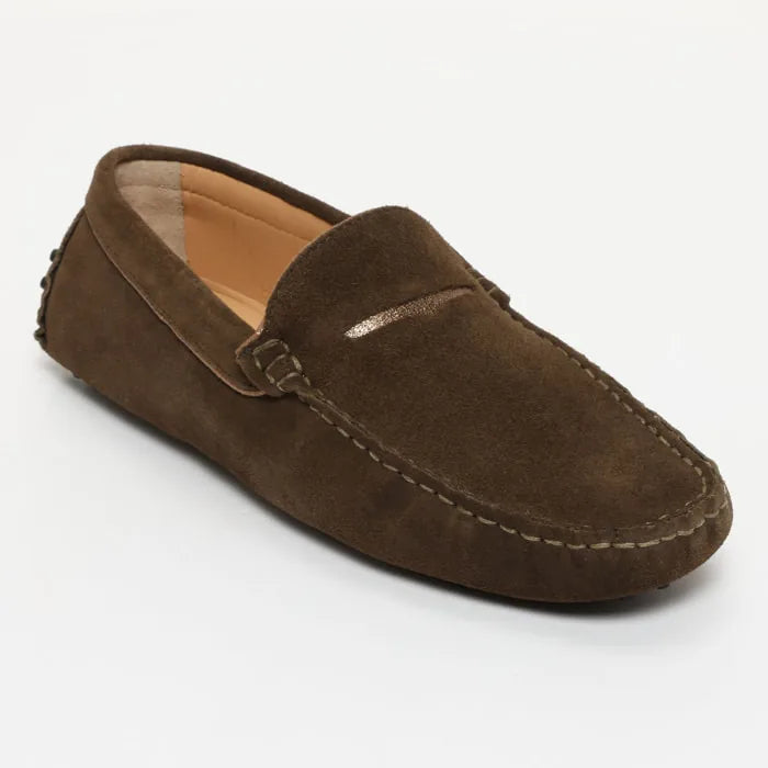LODRICK mocassins classiques kaki et bronze