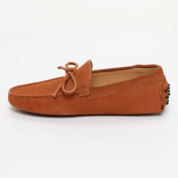 FABIAN mocassins à lacets orange