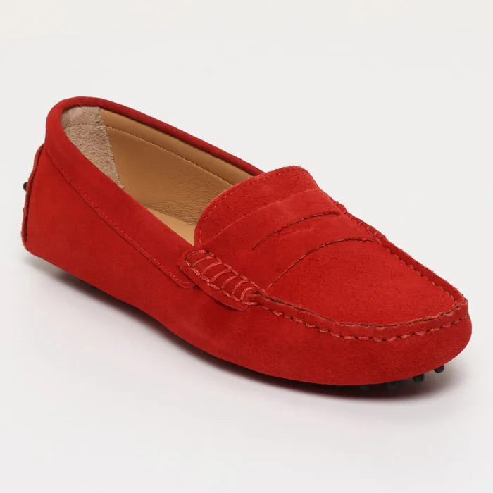DEIRA mocassins classiques rouge