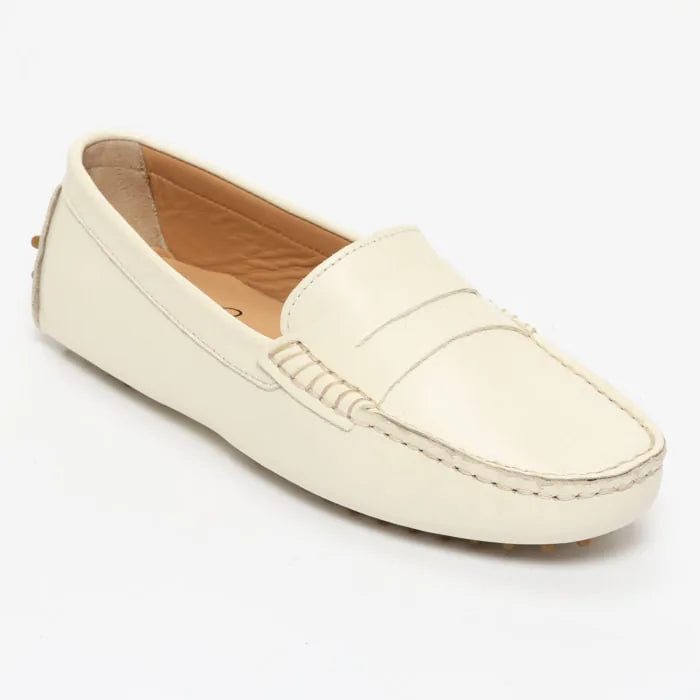 DEIRA mocassins classiques blanc cassé