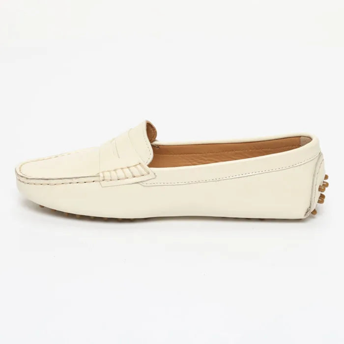 DEIRA mocassins classiques blanc cassé