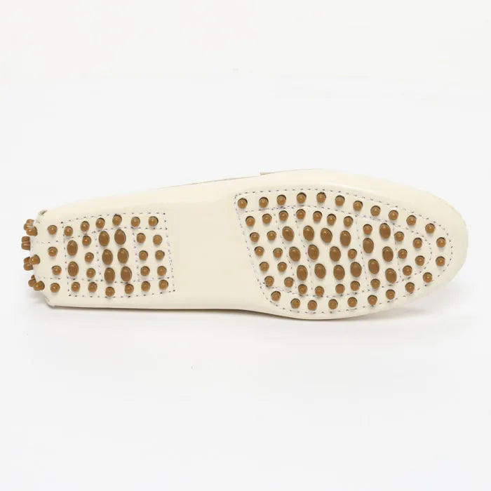 DEIRA mocassins classiques blanc cassé
