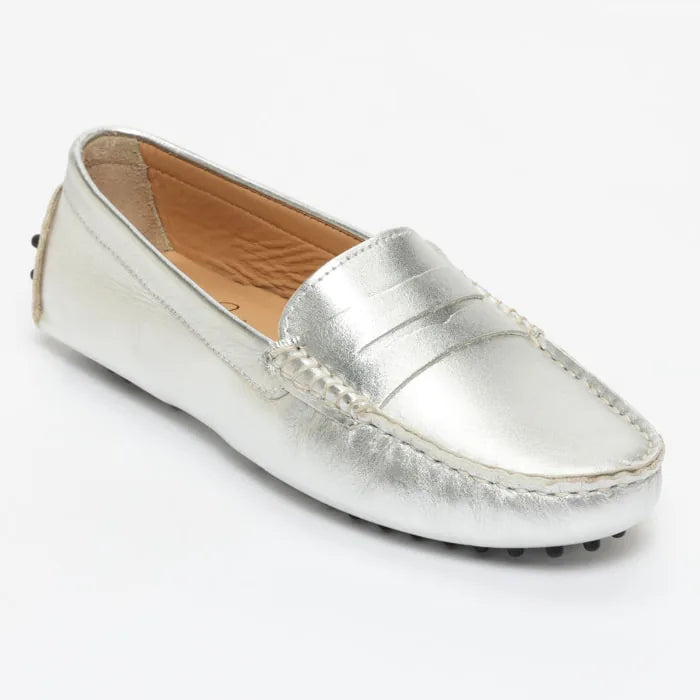 DEIRA mocassins classiques argent