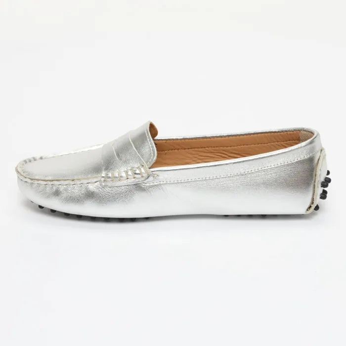 DEIRA mocassins classiques argent