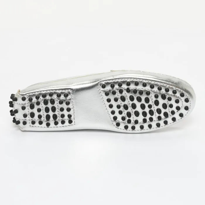 DEIRA mocassins classiques argent