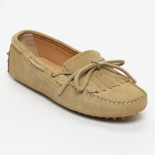 POWYS mocassins à lacets beige