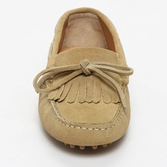 POWYS mocassins à lacets beige