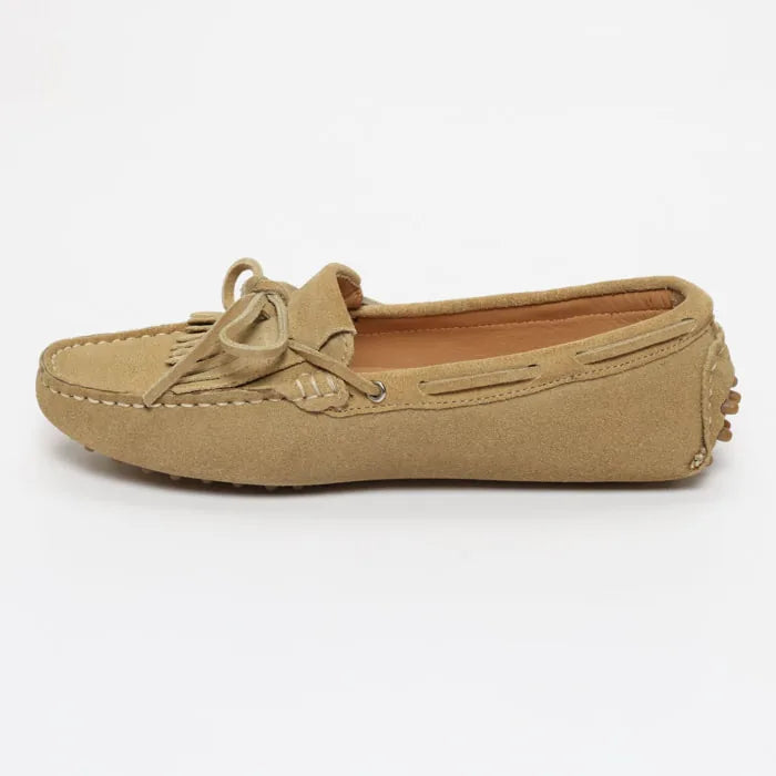 POWYS mocassins à lacets beige