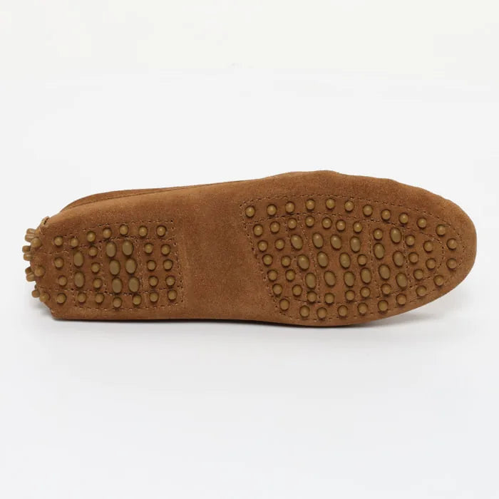 DEIRA mocassins classiques camel et bronze
