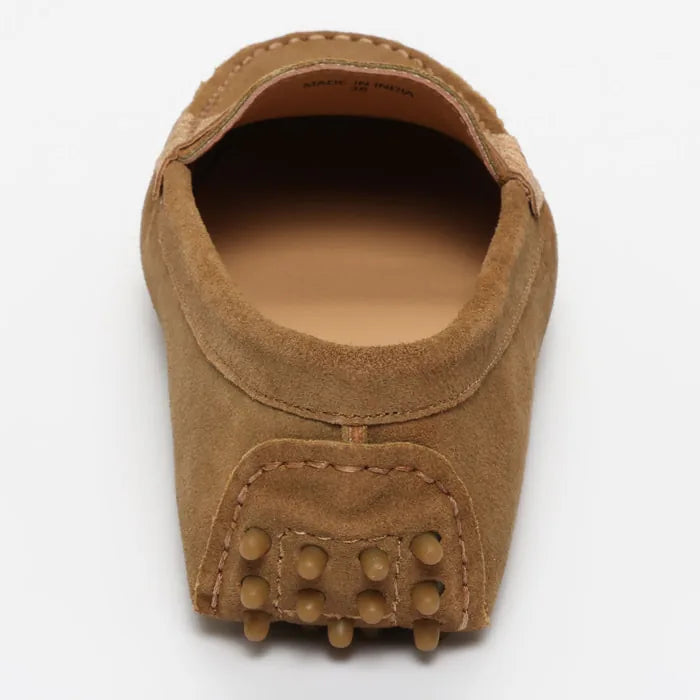 MELOA mocassins fantaisie fauve et or