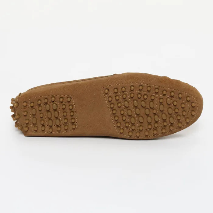 MELOA mocassins fantaisie fauve et or
