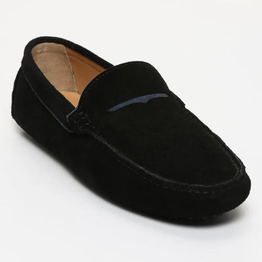 LODRICK mocassins classiques noir et océan