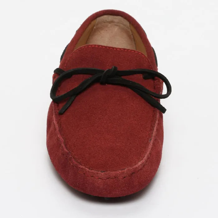 CORNWALL mocassins à lacets sienne et noir