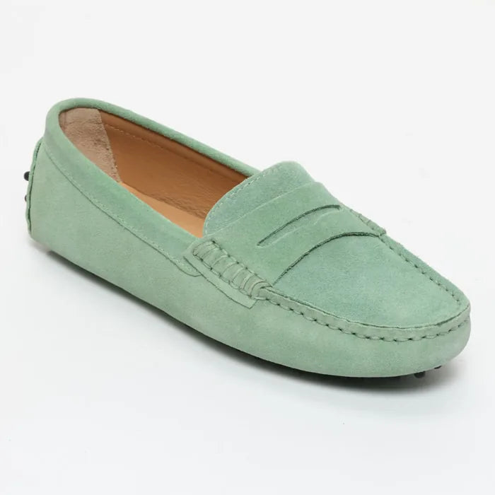 DEIRA mocassins classiques vert passé