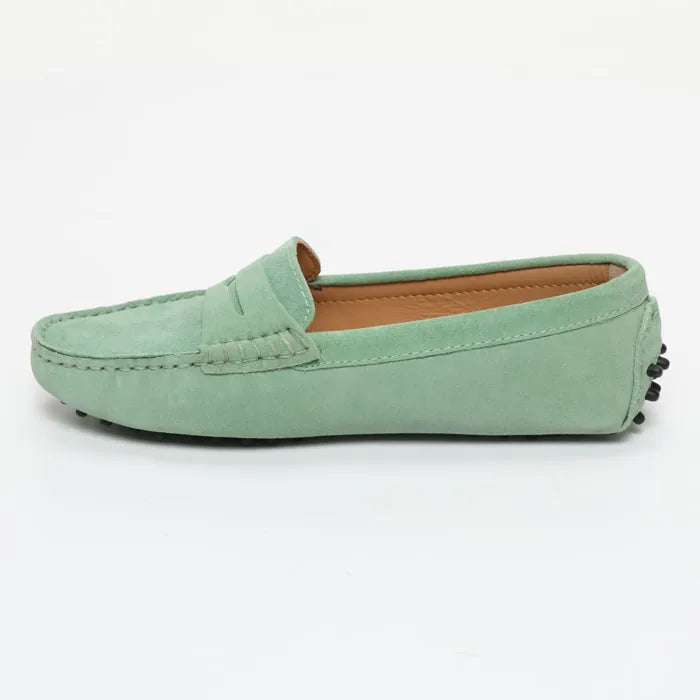 DEIRA mocassins classiques vert passé