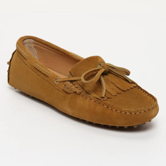 POWYS mocassins à lacets cognac