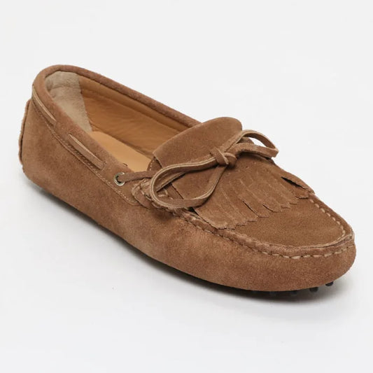 POWYS mocassins à lacets vieux rose