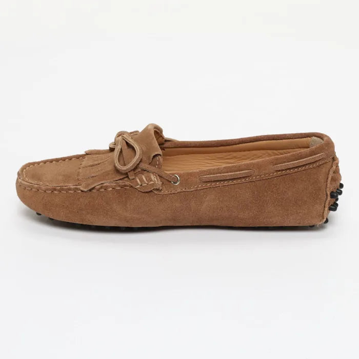 POWYS mocassins à lacets vieux rose