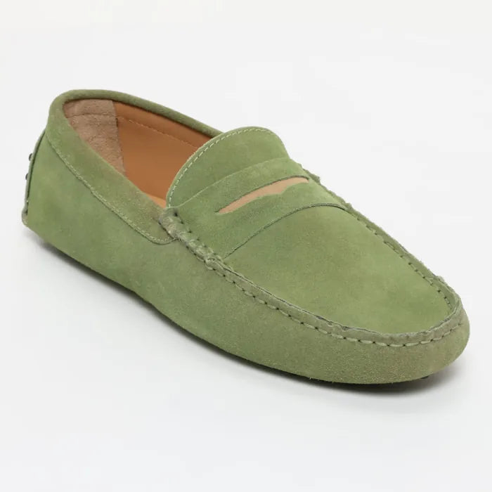 CLIFF mocassins classiques vert clair
