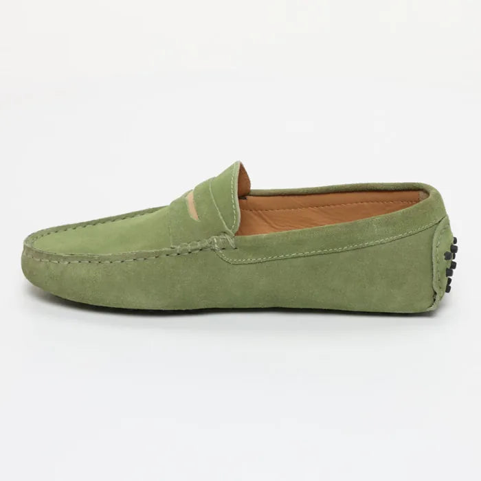 CLIFF mocassins classiques vert clair