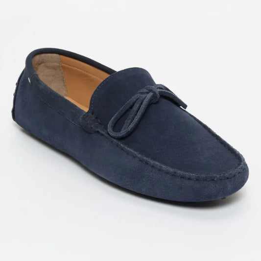 FABIAN mocassins à lacets bleu sargasso