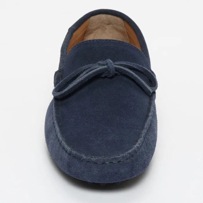 FABIAN mocassins à lacets bleu sargasso