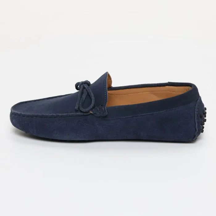 FABIAN mocassins à lacets bleu sargasso