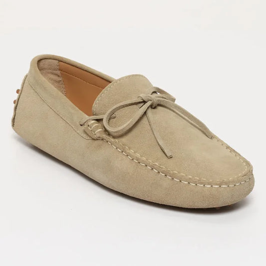 DUKE mocassins à lacets beige clair