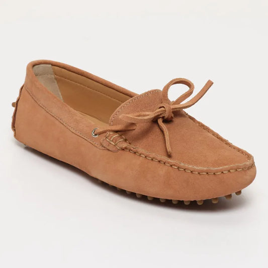 KATE mocassins à lacets pêche