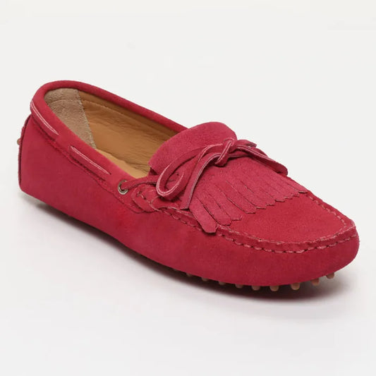 POWYS mocassins à lacets magenta