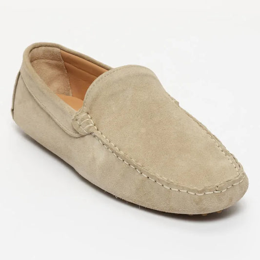 HUBERT mocassins classiques beige clair