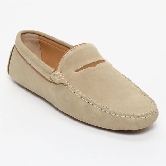 LODRICK mocassins classiques beige clair