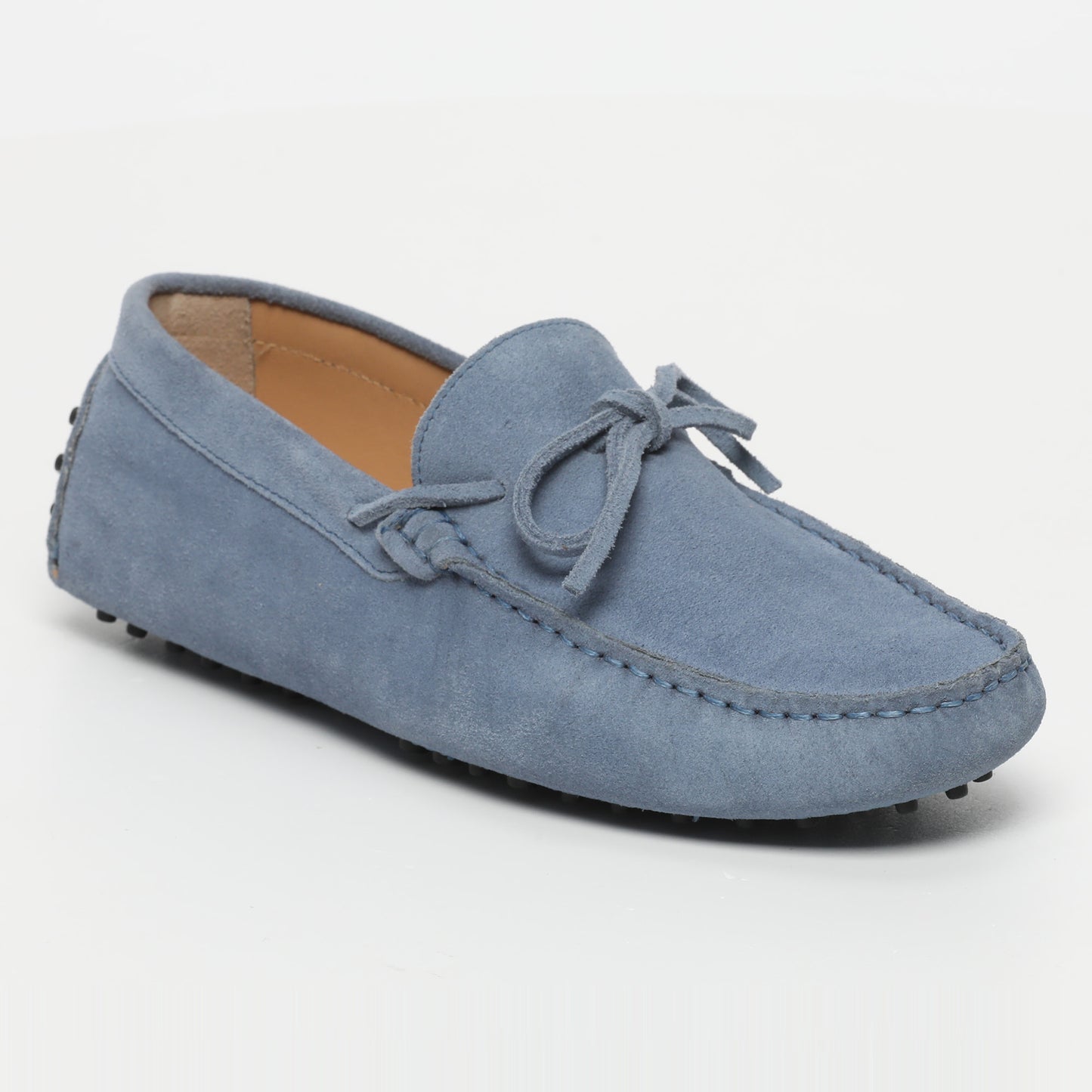 DUKE mocassins à lacets bleu denim