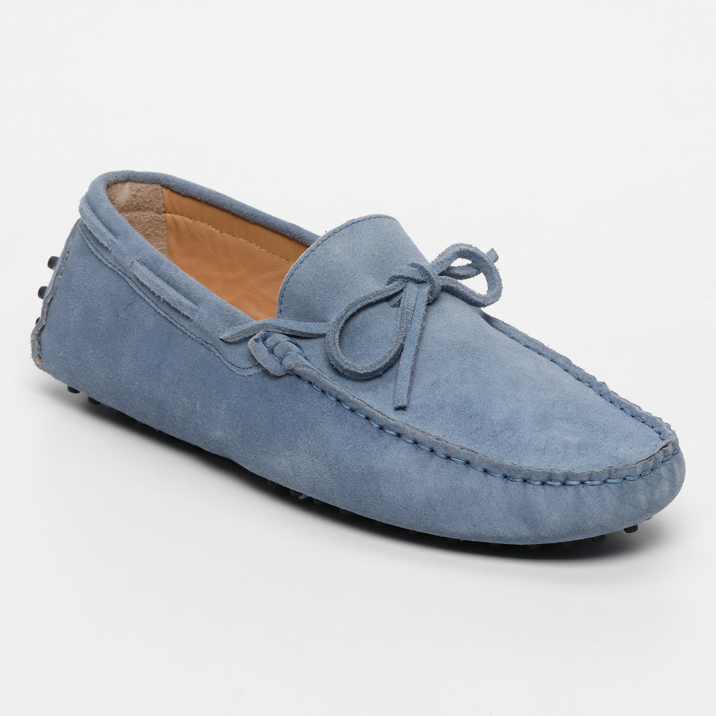 CORNWALL mocassins à lacets bleu denim
