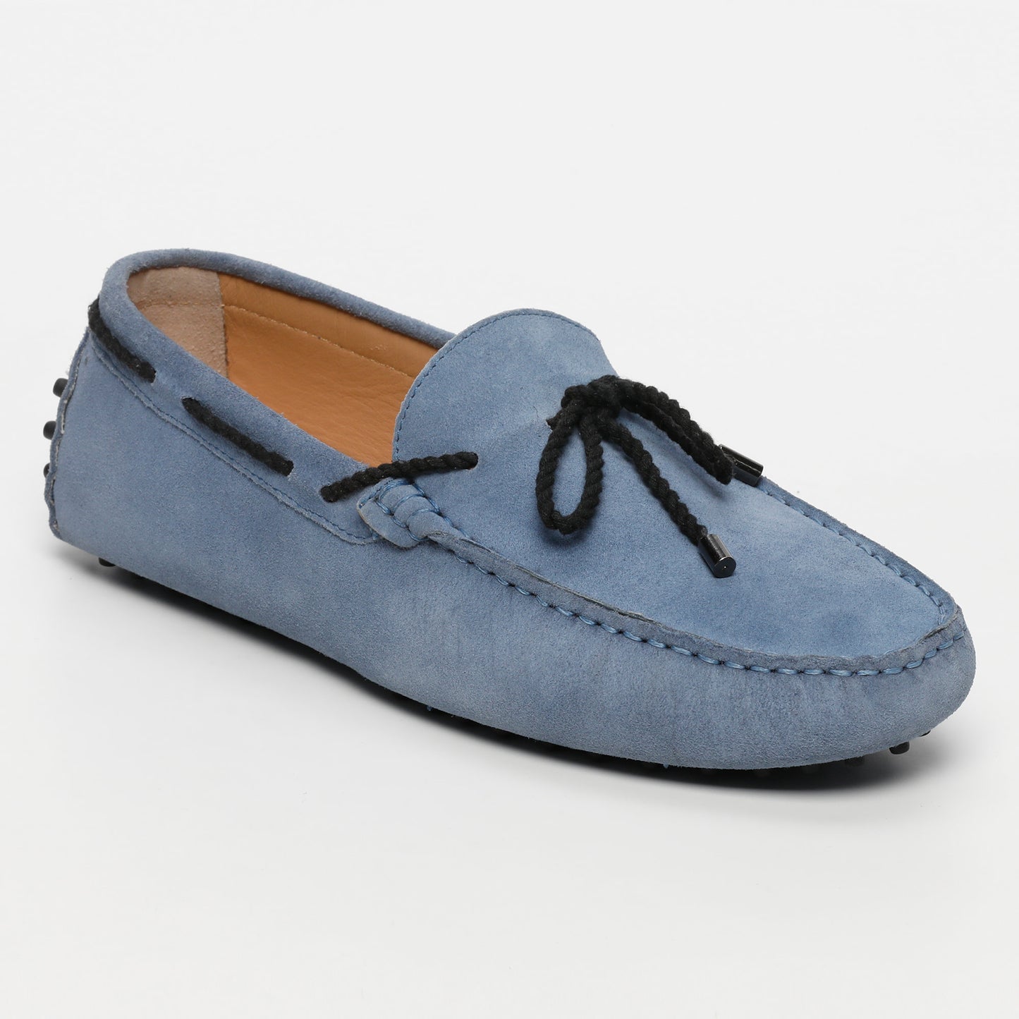 YORK mocassins à lacets bleu denim