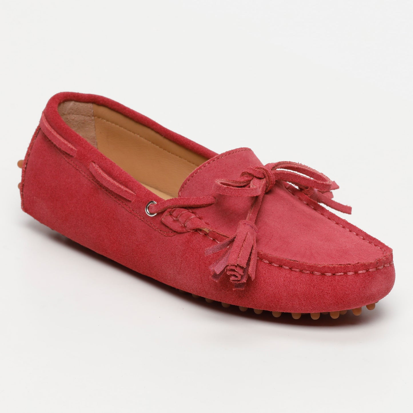 LILY mocassins à pompons magenta