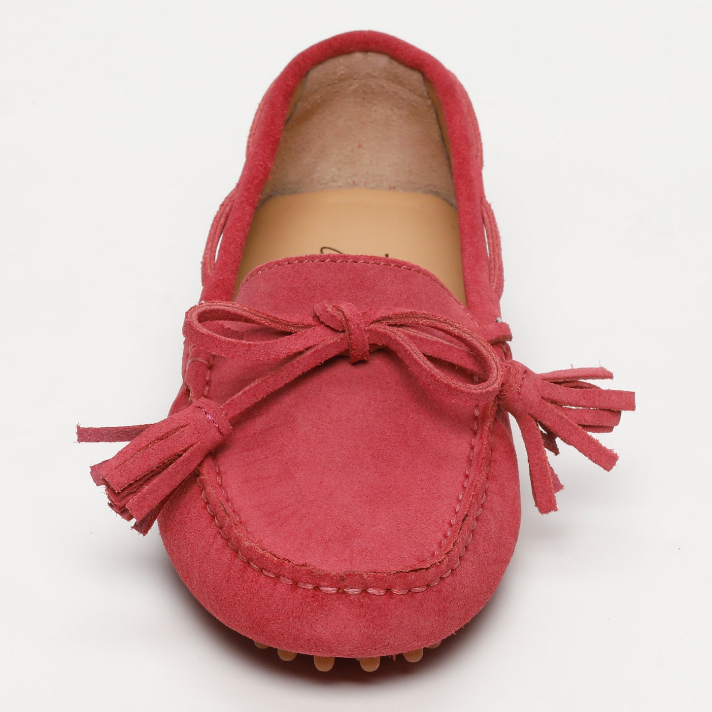 LILY mocassins à pompons magenta