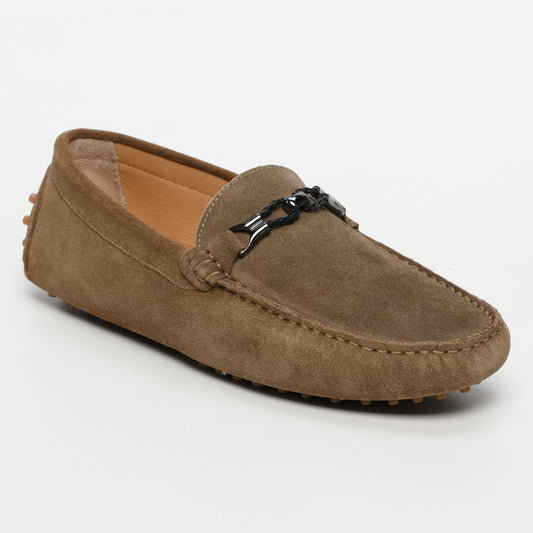 KURT mocassins fantaisies kaki et brun