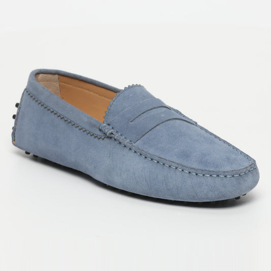 LEW mocassins classiques bleu denim