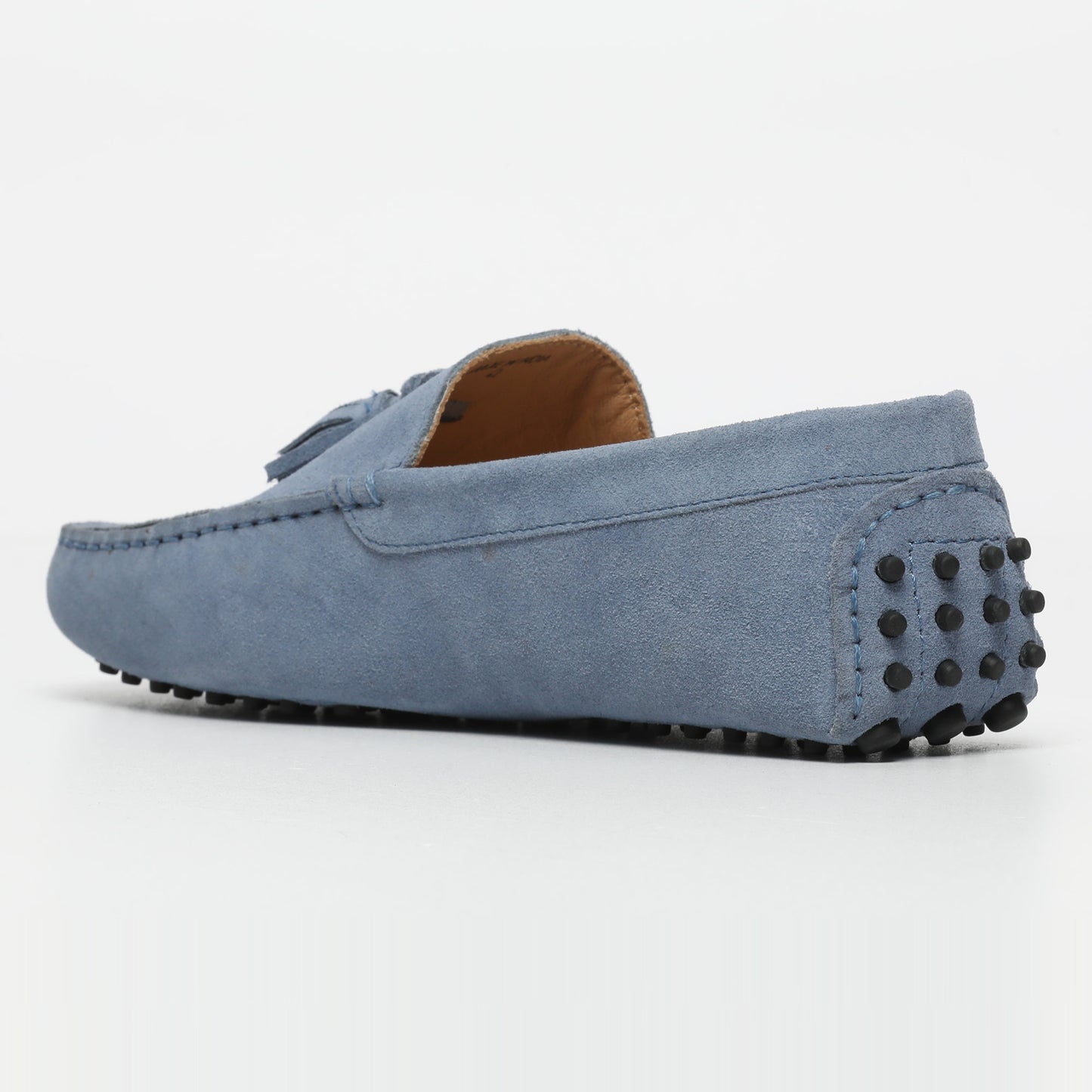 ETHAN mocassins à pompons bleu denim