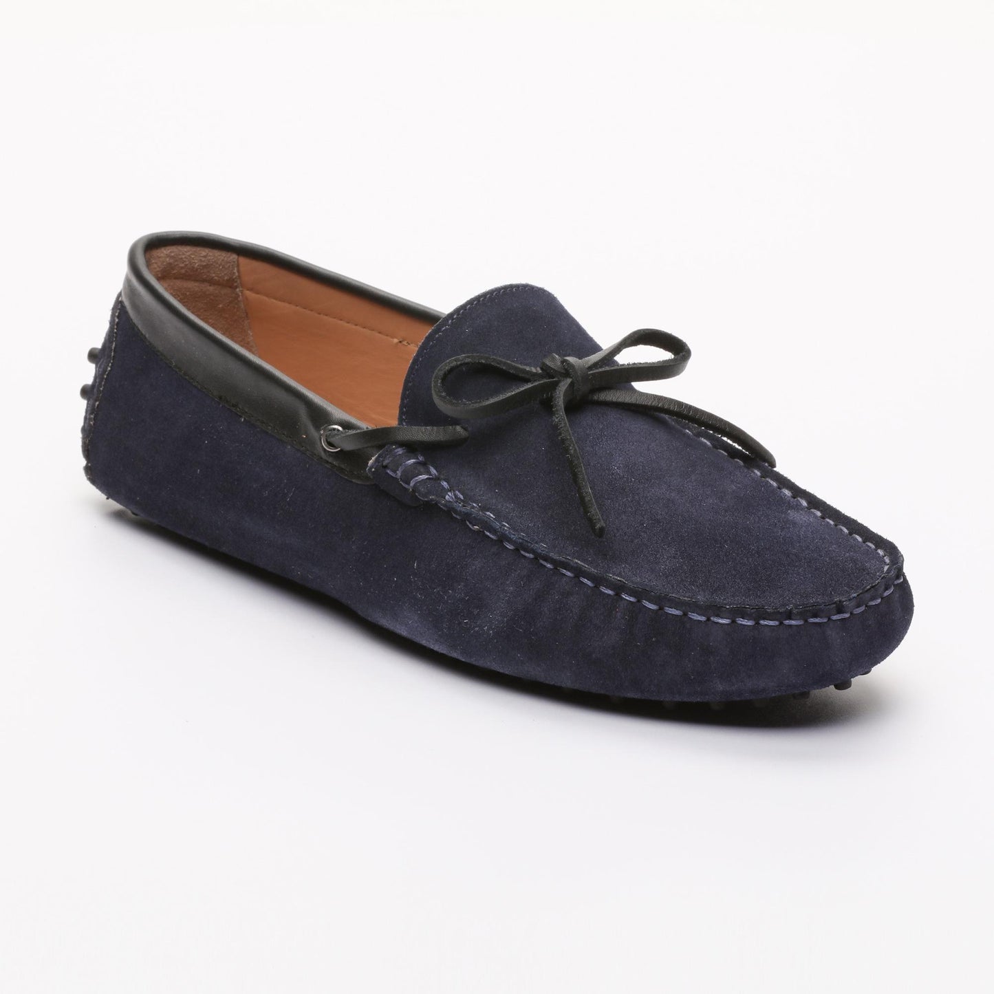 KENT mocassins à lacets marine et noir