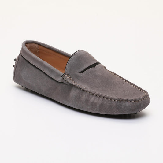 LODRICK mocassins classiques gris foncé et noir