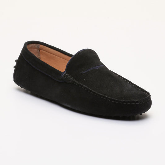 LODRICK mocassins classiques noir et océan