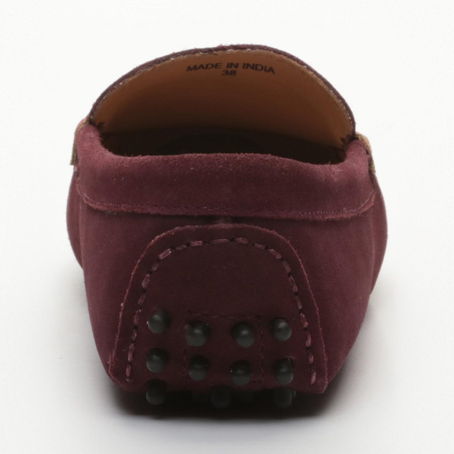 MELOA mocassins fantaisies violet foncé et or